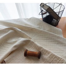 혜인천 대폭 광목도비 이중지 아이보리