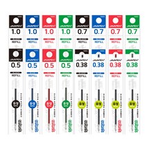 자바 초저점도 셀렉트 유성볼펜 리필심 0.5mm 빨강, 4개