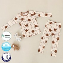 모이앤듀 브라운베어 40수 텐셀모달 9부실내복