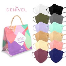 데니벨 KF94 새부리형 컬러마스크 + 선물용 패션 가방 도트백 포장, 데니벨 시그니처 그레이
