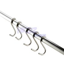 계단 난간 스틸 안전바 난간대 304 스테인리스 S 모양 걸이 부엌 침실 다기능 걸쇠 홀더 저장 공구, [03] M4 (3pcs)