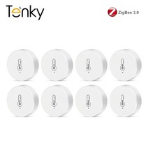 스마트온습도계 온도기록계 Tuya zigbee 3.0 온도 습도 센서 실내 습도계 온도계 smart home 스마트 라이프 alexa google assistant, 8pcs (도주 필요)