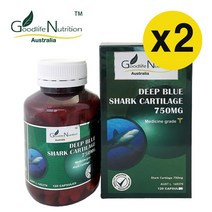 호주 굿라이프뉴트리션 청상어연골 750mg 상어연골 칼슘 120캡슐, 2개