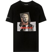 닐바렛 19SS PBJT489A L530S 1414 갱스터 프린팅 반팔티셔츠 루즈레귤러 블랙 남성 티셔츠 TR