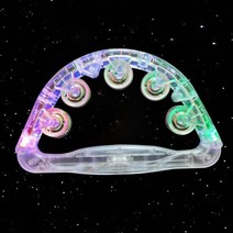 1pc LED 탬버린 클리어 라이트 업 감각 장난감 깜박임 탬버린 악기 흔들리는 장난감 축제 생일 파티, CHINA