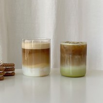 스테이828 뭉툭 일자 홈카페 아이스커피 에이드잔 내열 유리컵 2size, 420ml