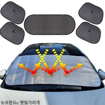 뉴코란도c 햇빛가리개 햇빛차단 앞창가리개 차박용품, 앞창외부장착6종세트, 1개