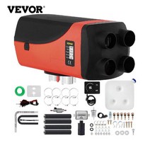 야외 휴대용 차박 캠핑 디젤 무시동히터 10L 8kw 12v 아웃도어 이동식 저소음 연료 점화 난방 히터, 소음기 1개 콘센트 4개