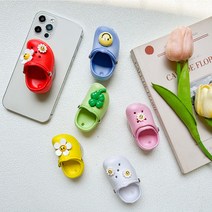 크록스 슬리퍼 자비츠 그립톡 에폭시 스마트톡 아크릴 핸드폰 거치대, 그린, 1개