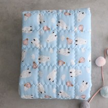 총각원단) 천연꼰사 인견누비원단) 풍선곰블루 c4