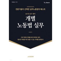 (중앙경제) 2023 개별 노동법 실무 최영우 12판, 분철안함