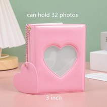 폴라로이드앨범 포토카드바인더 Photocard Holder 3 인치 64 포켓 사진 앨범 러브 하트 영화 티켓 스타 컬렉션 사진 스티커 DIY Mini Instax Album, B7