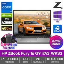 HP 워크스테이션 노트북 ZBook Fury 16 G9 i7A3_WKS3 RTX A3000 12세대i7 NVMe2TB 32GB WIN10Pro WUXGA 16형, 실버, 코어i7, 2TB, WIN10 Pro