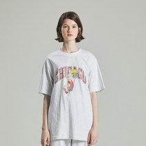 유니섹스 조던 뽀빠이 반팔 티셔츠-백색메란지