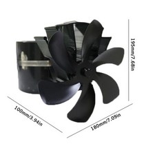 온풍기 열로 작동하는 5 엽 고열 난로 팬 장작 열풍기 에코 선풍기 공기 순환, 02 Wall mounted fan
