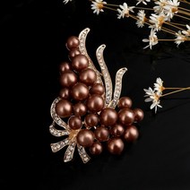 머플러 스카프 옷핀 뱃찌 혼주 브로치 broach ZOSHI-패션 쥬얼리 빈티지 골드 컬러 핀 오스트리아 크리스탈 모조 진주 꽃 웨딩 액세서리