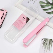 남자고데기 얇은고데기 짧은머리고데기 미니 스트레이트 닝 언 스트레이트 컬 에나멜 수리 온도 조절 잠금 물 세라믹 유약 코팅 여행, 분홍색, 씨엔, 분홍색