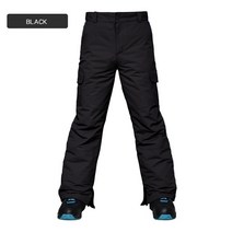 승마옷도남성 스노우보드 팬츠 스키 방수 통기성 겨울, 02 Black_04 XXL
