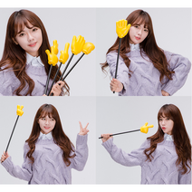 손가락 포인터 지시봉 스펀지 손소 옐로우 지시손 게임 용품 소품 도구 스펀지손 노란손, 스펀지지시손(소)옐로우브이