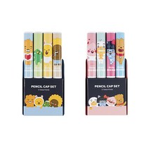 EVG 카카오프렌즈 리틀프렌즈 4본 연필캡세트, A세트