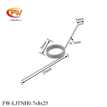 FIE 조정 가능쓰레기통3 코일 0.7mm 스테인리스 스틸 304 와이어1 토션 스프링맞춤 서비스 포함10개로트, 01 25mm_01 0.7mm_01 8mm