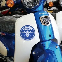 혼다 슈퍼커브110 튜닝 로고 빛반사 데칼 스티커 필름 오토바이 스크래치 테이프 안전, 골드유광&무광