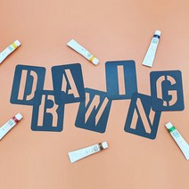 스텐실 취미 꾸미기 diy 다이어리꾸미기 가방리폼 방과후준비물 스텐실도구 스텐실준비물 집꾸미기 거실꾸미기 방꾸미기 벽화 그림취미도구, 알파벳 숫자 스텐실 42p