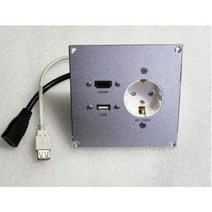 전원 HDMI USB 판넬 조립품 국산 벽부형 알루미늄 플레이트115 X 115 HDMI1구 판넬 USB1구