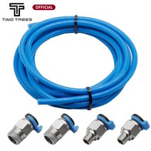 테프론호스 우레탄 테브론튜브 PC4-M6 공압 커넥터 2M PTFE Teflonto 튜브 2*4MM ender 3 업그레이드 키트, 한개옵션0