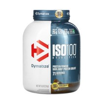 Dymatize Nutrition ISO 100 가수분해된 100% 유장 단백질 과립 깊은 풍미의 초코렛 5 Lbs (2.3 kg), 2300g, 1개