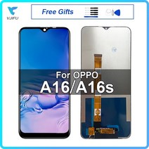 휴대폰 호환 액정수리 LCD교체 6.52 oppo a16 2021 a16s lcd 디스플레이 터치 스크린 cph2269 cph2271 디지타이저 어셈블리 휴대 전화 교체 프레임, 프레임이 있는 a16s