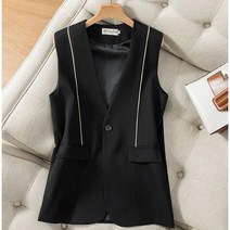 싱글단추 빅사이즈 정장조끼 봄가을 브이넥 민소매 정장 베스트 아우터 가디건~3XL까지