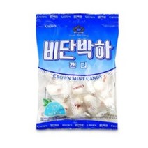 크라운 비단박하캔디, 140g, 7개