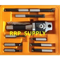 R8 테이퍼 M12 스레드 F1-12 50mm 보링 헤드 R8 생크 및 9pcs 12mm 보링 바 보링 헤드 세트, 한개옵션0