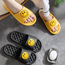 1+1 odda 스마일 욕실화 귀엽고 푹신한 욕실슬리퍼 퍼니 슬리퍼, fun(옐로우+옐로우)