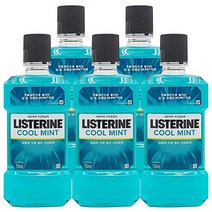 리스테린 쿨 민트 750mlx5개 가글 구취제거 잇몸 케어 치아청결 구강 청결제, cool mint, 5개, 750ml
