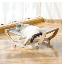 고양이 의자 원목 해먹 냥이 침대 그네 쇼파 테이블 곡면 해먹천 쿠션 방석 강아지 케이지, 단품