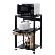 엠케이 정공 레인지대 폭 56.5×안길이 45×높이 90 cm 3단 로우 타입 컴팩트 (슬라이드 선반바구니2구 콘센트)