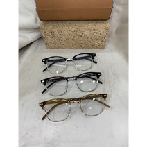 하금테 3가지컬러 청광렌즈 전자파차단안경 블루라이트차단 시력보호안경 사각형하금테 안경 눈보호 (자체제작 / 무도수)