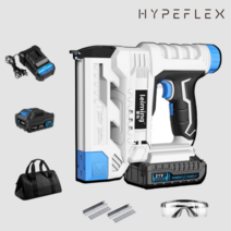 hypeflex 타카총 무선 네일건 전동 타정기, 마스터 2.0Ah 배터리 x 1 + 보안경