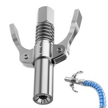 전동 구리스건 구리스 주입기 수동 공압 전기 그리스 건 커플러 용 잠금 노즐 자동차 수리 도구 용품 퀵 릴, 01 white