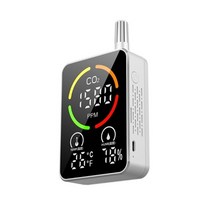 이산화탄소 복합가스 co2 가스 측정기 경보기 실내 공기질 디지털 이산화탄소 온도 습도 ndir 센서 iaq co2 모니터 휴대용 공기질 iaq, 하얀