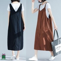 멜빵원피스 뷔스티에 오버롤원피스 날씬룩 등원룩 55-88