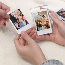 즉석카메라 폴라로이드3-inch Ice Cream P Box Ins Star Small Card Platform Frame Camera Shell For Pola, 01 Transparent