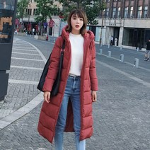 여성 기본 롱패딩 하늘비즈 F455A821