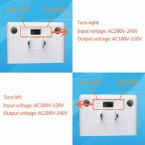 다운트랜스 전력 변환기 100W 110V 120V 220V 240V 스텝 업 및 다운 전압 변압기 여행 흰색, 1개