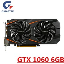 기가 바이트 GTX 1060 6GB 그래픽 카드 비디오 GPU 맵 nVIDIA Geforce 오리지널 GTX1060 192Bit HDMI PCI-E X16