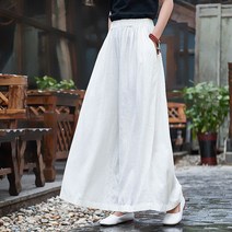 40대 여성린넨원피스 린넨밴딩스커트 여성5부반바지 편한 루즈핏 아사면 린넨치마바지 통바지 린넨랩치마바지 빅사이즈