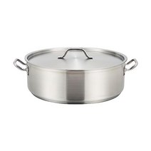 Premium Induction Brazier with Cover 10 qt. TriPly Heavy Duty 188 Stainless Steel 111116 Diameter x, 단일사이즈
