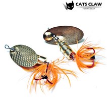 캣츠크로우 꺽지스피너 스피너베이트 꺽지스푼 다이빙비틀, 1/32oz (4개입), 실버